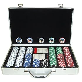 400 11.5g Jackpot Casino Clay Chip w  Aluminium Case by 