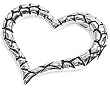 Silver Heart Pendant, Size: 27mm