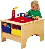 Kydz Red Top Lego Table with Color Tubs