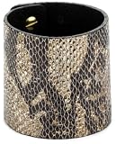 Streets Ahead 2 1/4 Wide Italian leather Clean Snake Texture Cuff Bracelet