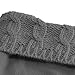Anzermix® Women's Fleece Cable Knitted Liners Rain Boot Socks (S, Gray)