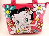 CLASSIC BEAUTY BETTY BOOP FLOWERS RED TOTE BAG