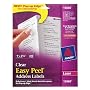 Avery Easy Peel Address Labels for Laser Printers, 1 x 2.625 Inches, Clear, Pack of 300 (15660)