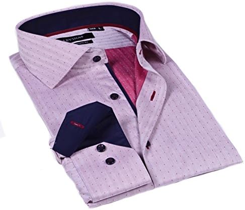Levinas MEN'S DRESS SHIRTS, Medium, Red