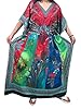 Womans Long Printed Kaftan with Dori At Waist One Size Cruise Caftan