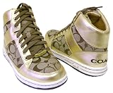 51O8tBMwD6L. SL160  Coach Norra Gold High Top Signature Tennis Shoes 8 New
