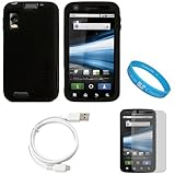 Black Rubberized OtterBox Impact Skin with Textured Grip for AT&T New Motor ....