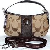 Coach Signature Stripe Demi Bag / Crossbody Bag Handbag Style 15111