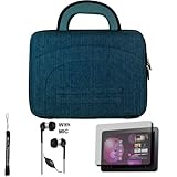 Blue Denim eBigValue Protective Hard Nylon Cube Carrying Case with Handles  ....