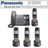 Panasonic KX-TG9392T DECT 6.0 2-line Corded Cordless Phone System With 4 Handsets