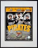 Pittsburgh Pirates 2007 Big 3 Hitters Double Matted 8 x 10 Photograph in Black Anodized Aluminu