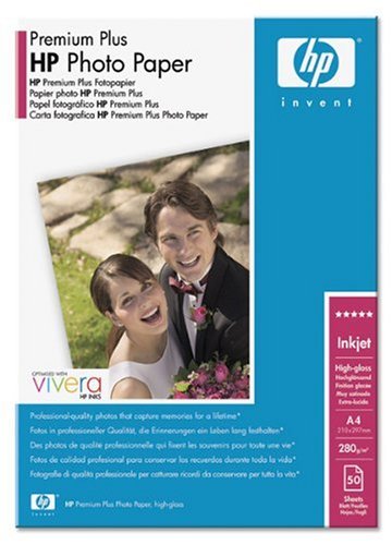 HP Premium Plus A4 High-Gloss Photo Paper  (210 x 297 mm, 280 g/m2, 50 sheets)