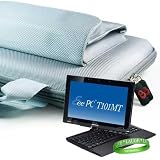 ASUS ** SILVER ** Carrying Case Hard Cube Case with Attached Pocket to Contain ASUS Accessories for Asus Eee PC T101MT-EU17-BK 10.1-Inch Convertible Tablet (Black) + Vangoddy Live * Laugh * Love Wrist band