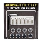 License Plate Frame Torx Locking Security Bolts & Chrome Snap Caps - includes 3 fastener sizes to fit all vehicles
