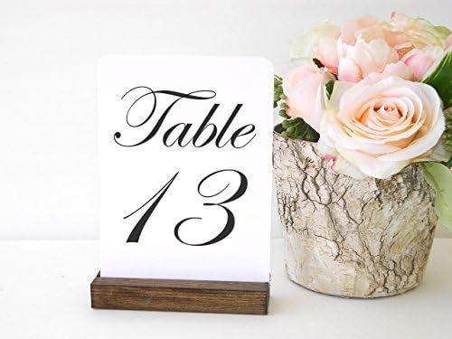 Table Card Holder + SET OF 10 + 5 inches long + Wedding Table Number Holder - Rustic Wedding Table Number holder + Holds large table number cards