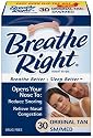 Breathe Right Nasal Strips, Small/Medium, Tan, 30-Count Boxes (Pack of 2)