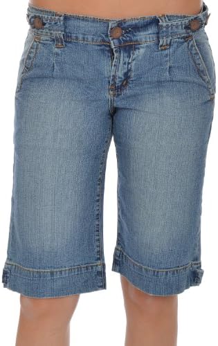 Eighty 8 by Miss Posh Womens Ladies Denim Knee Length Stretch Shorts - Blue - 6