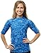 Aqua Design Womens Loose Fit Rash Guard UPF 50+ Surf Swim Rashie Shirt XL (Royal Ripple)