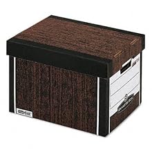 Bankers Box R-Kive Heavy-Duty Storage Boxes, Letter/Legal, Woodgrain, 4 Pack (0072506)