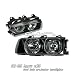 92-98 BMW E36 3 SERIES Projector Headlight Black Dual Halo