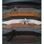 Joseph Abboud Black Tie 100% Silk White/White Stripes Cummerbund and Bow Tie Set - One Size