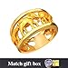 18K Gold Plated Engagement Ring Yellow Elephant-caravan Size 6-10