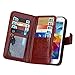 Galaxy S5 Wallet Case - Egrace Vintage Classic Magnetic Removable PU Leather Case with Strap and Built-in 9 Card Slots for Samsung Galaxy S5 / Galaxy SV/Galaxy S V (2014) (Brown)