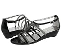 Ak Anne Klein Women's Asif Gladiator Flat Sandal, Black/Pewter Synthetic