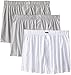 Calvin Klein Men's 3-Pack Woven Boxers, Exxex Stripe/White/Alexander Plaid, Large