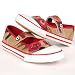 s.OLIVER KIDS, Mädchen Leinen Ballerina, Klett, camouflage-rot