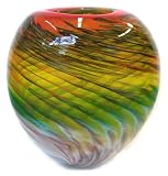 Hand Blown Murano Art Glass Vase with Certificate A47