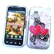Samsung Fascinate i500 Galaxy S (Verizon) Rubberized Snap On Protector Hard Case "Sweethearts" Design