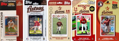 MLB  Houston Astros 5 Different Licensed Trading Card Team Sets