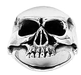 Stainless Steel Jawless Skull Ring (Available in Sizes 10 to 14)
