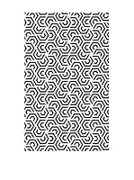 Huella deco Alfombra Bañada en Vinilo (Negro/Blanco)