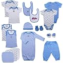 Luvable Friends 16-Piece Deluxe Layette Set, 0-6 Months, Blue