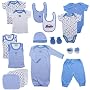 Luvable Friends 16-Piece Deluxe Layette Set, 0-6 Months, Blue
