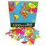 GeoPuzzle World - Educational Geography Jigsaw Puzzle (68 pcs) - by Geotoys
