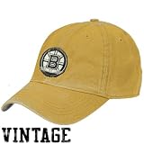 Reebok Boston Bruins Gold Distressed Logo Vintage Slouch Hat