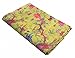 Colors Of Rajasthan Bird Print King Size Kantha Quilt Olive Green, Kantha Blanket, Bed Cover, King Kantha bedspread, Bohemian Bedding Kantha Size 90 Inch x 108 Inch