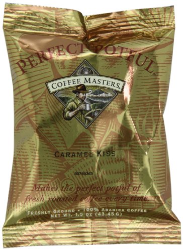 Coffee Masters Perfect Potful Caramel Kiss Ground Coffee, 1.5-Ounce Packets (Pack of 12)