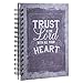 Purple Vintage Graphic Hardcover Wirebound Journal - Proverbs 3:5