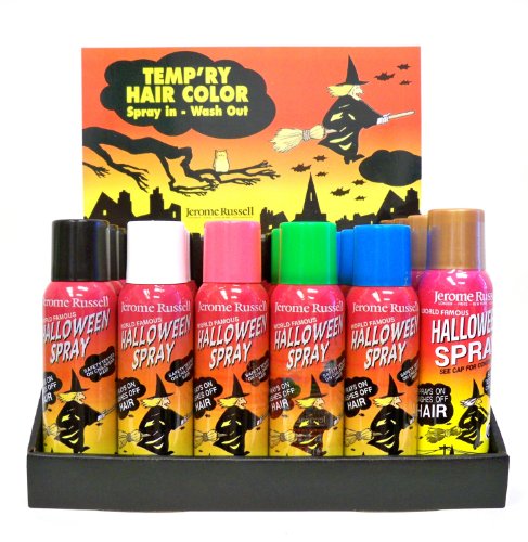 Jerome Russell Halloween Temporary Hair Color Spray 24 pc Display