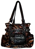 Kathy Van Zeeland Purse Handbag Bronze Heroine Belt Shopper