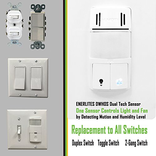 Humidity Control Switch by Enerlites 2in1 Humidity Motion Sensor