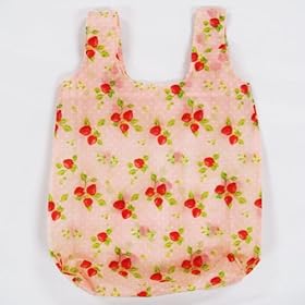 【クリックで詳細表示】ショッピングエコバッグ イチゴ(ピンク)
