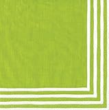 Stripe Border Lime Green Beverage Napkins