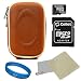 VG Slim Travel Edition Semi Hard Case w/ Removable Carbineer (Orange Nylon) for Casio Exilim EX-ZS20 / EX-ZS6 / EX-ZS12 / EX-Z2300 / EX-Z16 / EX-Z800 / EX-S200 / EX-S7 / EX-Z35 / EX-Z2000 / EX-Z550 / EX-Z450 / EX-FC100 / EX-S12 Point & Shoot Digital Cameras + Universal Screen Protector + 16GB SD Memory Card & Adapter + SumacLife TM Wisdom Courage Wristband
