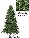 10′ Pre-Lit Frasier Fir Artificial Christmas Tree & Rolling Stand – Clear Lights