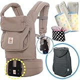 エルゴベビー防寒セット オリジナル/ムーンストーン 【正規品2年間保証-SG認定】 防寒ケープ+よだれパッド+収納ポーチ付